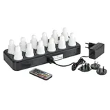 Duni LED-Set Lichter Mehrfarbig Wiederaufladbar 12 Stück 70 x 40 mm multicolour