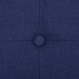 vidaXL Faltbare Sitzbank mit Stauraum Blau Leinenoptik