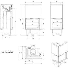 Kratki VNL 700/480 Stahl Schwarz