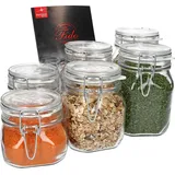 Bormioli 6-tlg. Set Drahtbügelglas Fido 0,5L + 0,75L + 1,0L Einmachglas mit Bügelverschluss Vorratsglas