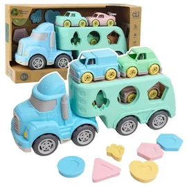 Wisam LKW-Abschleppwagen-Sortierspiel mit Autos, Bausteinen 128-tlg.