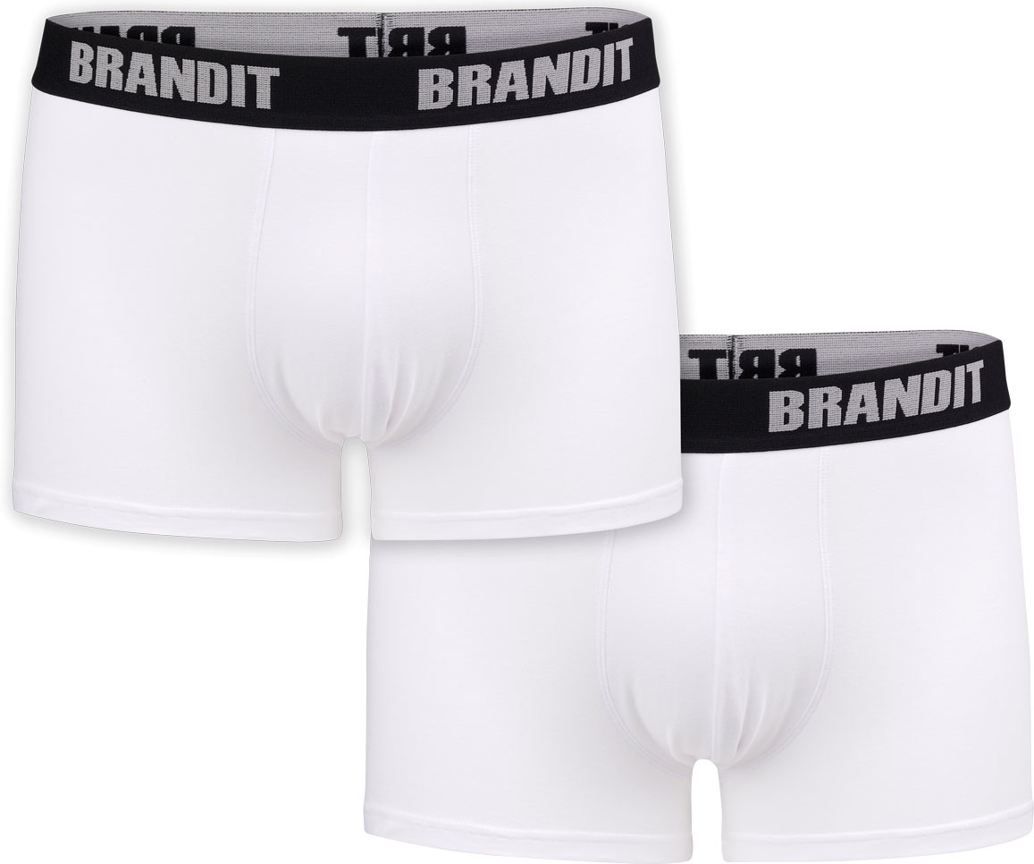 Brandit 4501, Boxershorts - Blanc/Blanc - M