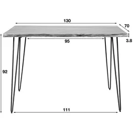 KAWOLA Bartisch ERGEA 130 x 70 cm Braun