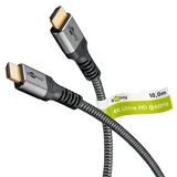 goobay 64997 HDMI-Kabel 10 m HDMI Kabel Plus High-Speed-HDMITM-Kabel mit Ethernet, 4K@60Hz, 10m