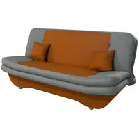 Fun Möbel Klick-klack-Sofa Schlafsofa KANDY in Stoff Orange-Grau -