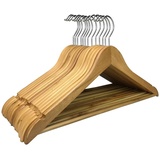 RSR Hangers 25 x Holzkleiderbügel Kleiderbügel Holz Garderobenbügel Hemdenbügel Jackenbügel Hosenbügel Blusenbügel Natur