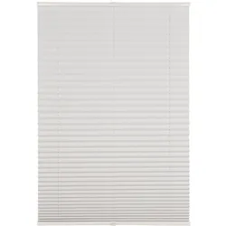 Ondeco Plissee weiß  verdunkelnd weiß mit Klemmträger Sonnenschutz Lichtschutz Klemmfix Farbe: weiss, Größe: 50x130 cm