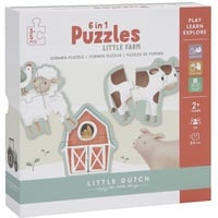 Little Dutch 6 in 1 Puzzle-Set Little Farm | Little Dutch