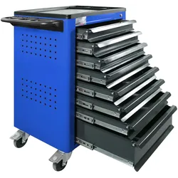 PROREGAL Werkstattwagen Cheetah | 8 Schubladen | HxBxT 96x61x45cm | Enzianblau