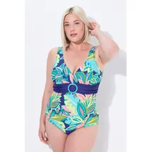 Ulla Popken Badeanzug Damen Blau 46