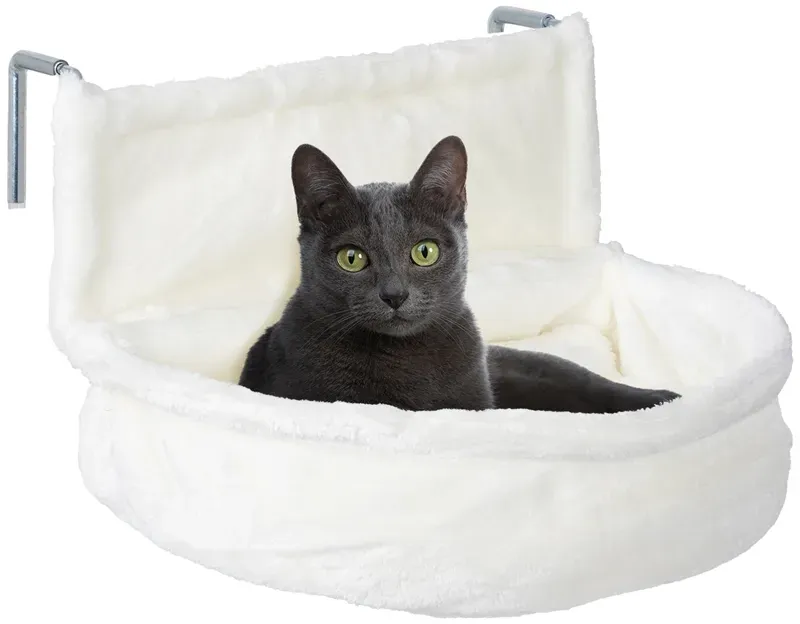 Katzen Kuschelsack, Katzen-Liegeplatz für Heizungen, weiß