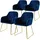 ML DESIGN modern liv Esszimmerstuhl 4er Set Samt blau