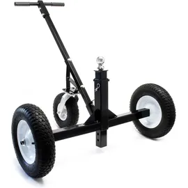 Wiltec Rangierhilfe Anhänger und Wohnwagen bis 500 kg, Rangierwagen mit 3 Rädern und höhenverstellbarer Kupplungskugel