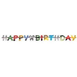 Papstar Papiergirlande »Happy Birthday« rot, 11 cm
