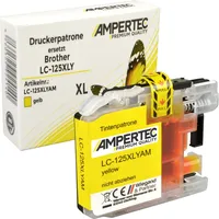 Ampertec Kompatible Tinte ersetzt Brother LC-125XLY yellow
