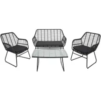 Mendler Sofa Set 4-tlg. anthrazit