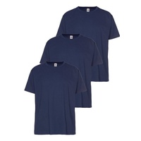FRUIT OF THE LOOM T-Shirt, (Packung, 3 tlg.), blau