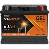 Gel Batterie 60Ah 12V Solarbatterie Wohnmobil Boot Versorgungsbatterie Solar Akku ersetzt 70Ah 80Ah