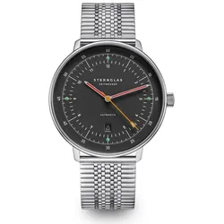STERNGLAS - HAMBURG - AUTOMATIK - neugraphit - silber - SuperSlim silber / 42MM