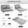 Homcom Schlafsofa Zweisitzer mit Bettfunktion, Einzelbett mit Kissen, Samt,