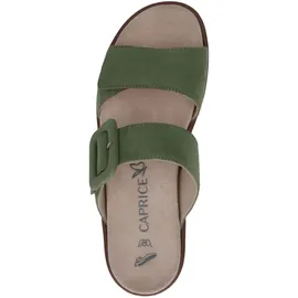 CAPRICE "Caprice Pantoletten Veloursleder", Damen, Gr. 36, grün, Veloursleder, Schuhe Pantolette