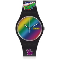 Swatch Damenuhr BIOCERAMIC SO31B101, Streifen