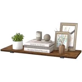Songmics Wandregal 20 x 60 x 7 cm vintagebraun/Mattschwarz