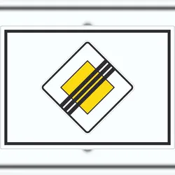 Vorfahrtstraße Ende Symbol Aufkleber A0 (841x1189mm)