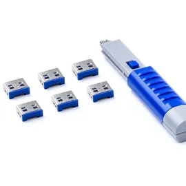 Smartkeeper USB-A Port Schloss UL03PKDB 6er Set Dunkelblau