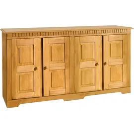 Home Affaire Sideboard HOME AFFAIRE "Lisa", beige (natur gebeizt, gewachst), B:158,5cm H:80cm T:35cm, Massivholz, Sideboards, Sideboard, Kommode aus massivem Kiefernholz, in 2 Breiten lieferbar