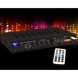 liston12 Hifi Receiver Bluetooth USB SD MP3 Verstärker Fernbedienung 2x Mikrofoneingang FM Radiotuner