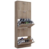 VCM Schuhschrank »Sipos XL«, sonoma Eiche, Kunststoff, 59x170x22 cm, Garderobe, Schuhaufbewahrung, Schuhschränke