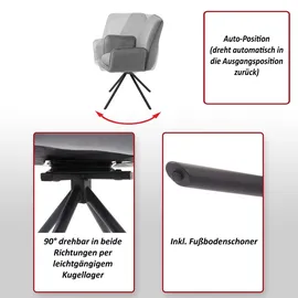 MCW Esszimmerstuhl G67 Samt türkis-blau