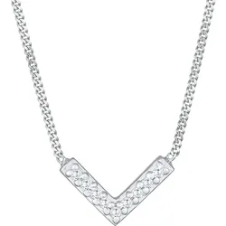 Elli Elli Halskette Zirkonia V-Form Elegant 925 Silber Ketten   Damen 