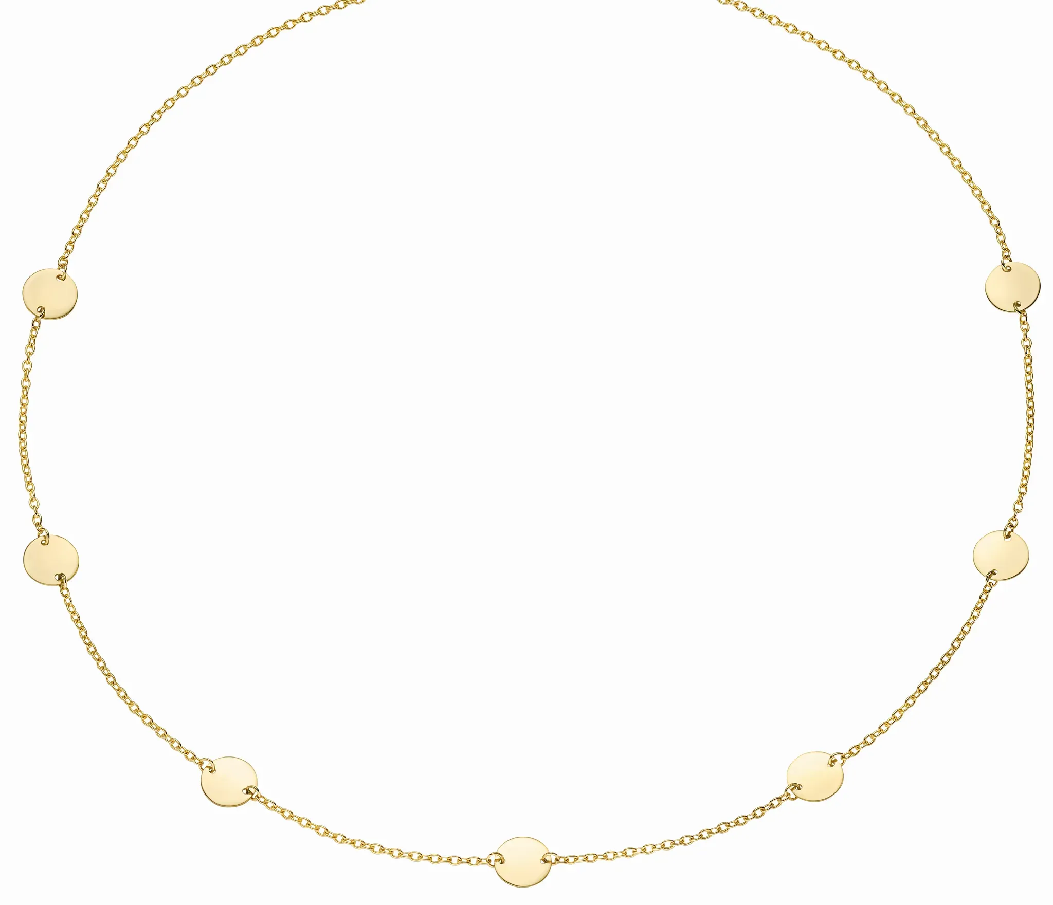 Halskette 22-248 mit Plaketten Gelbgold 333