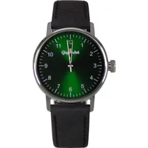 Gigandet Armbanduhr Quarz Damen Edelstahl Lederband Silber Grün G27-010 - Grün/Schwarz/Silber