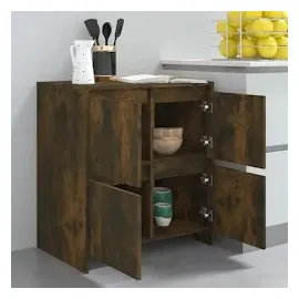vidaXL Sideboard Räuchereiche 70x41x75 cm Holzwerkstoff