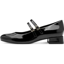 Marco Tozzi Damen Mary Janes mit Riemen Kleiner Absatz, Schwarz (Black patent), 40 EU