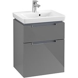 Villeroy & Boch Subway 2.0 Waschtisch-Unterschrank A90710FP 48,5x59x38cm, 2 Auszüge, Griff chrom, glossy grey