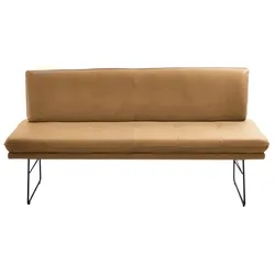 Polsterbank K+W KOMFORT & WOHNEN, gelb (curcuma), B:172cm H:87cm T:65cm, Sitzbänke, Polsterbank in Spitzkissenoptik, Sitzsteppung, in 2 Größen wählbar