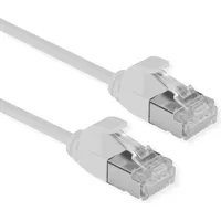 Roline 21153301 - Patchkabel, Cat.6a, U/FTP, slim, grau, 0,3 m