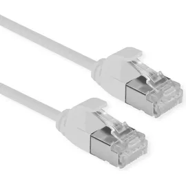 Roline 21153301 - Patchkabel, Cat.6a, U/FTP, slim, grau, 0,3 m