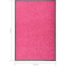 vidaXL Fußmatte 60 x 90 cm Rosa