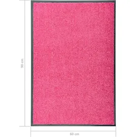 vidaXL Fußmatte 60 x 90 cm Rosa