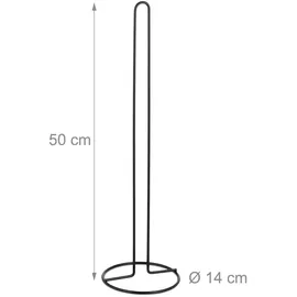 Relaxdays Ersatzrollenhalter, 2er Set, für Bad Schwarz