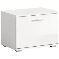 Newroom Sitzbank weiß Hochglanz Sitzcontainer Modern Elegant - 55x40x37
