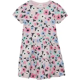 S.Oliver Junior A-Linien-Kleid mit Puffärmeln, Kinder, pink|rot, 122