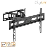 Easy Life EasyLife TV Wandhalterung FlexMount Dual E80, für 37–80 Zoll – schwenkbar Neigbar, Doppelarm Design, VESA 600x400, Tragkraft 40kg
