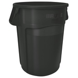 Rubbermaid Mülleimer Rund Metall Schwarz