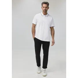 STREET ONE Basic Piqué Poloshirt mit Kontrastdetail - weiß
